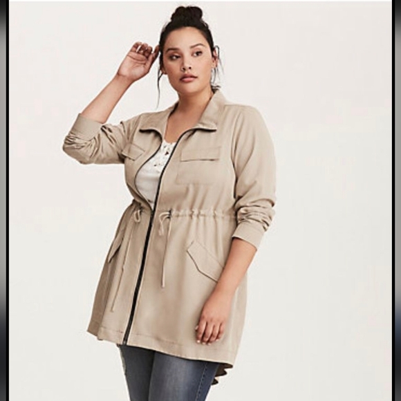 torrid Jackets & Blazers - Torrid Tan Anorak Unlined Jacket 2XL